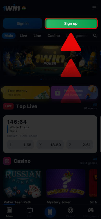 1Win Create an account