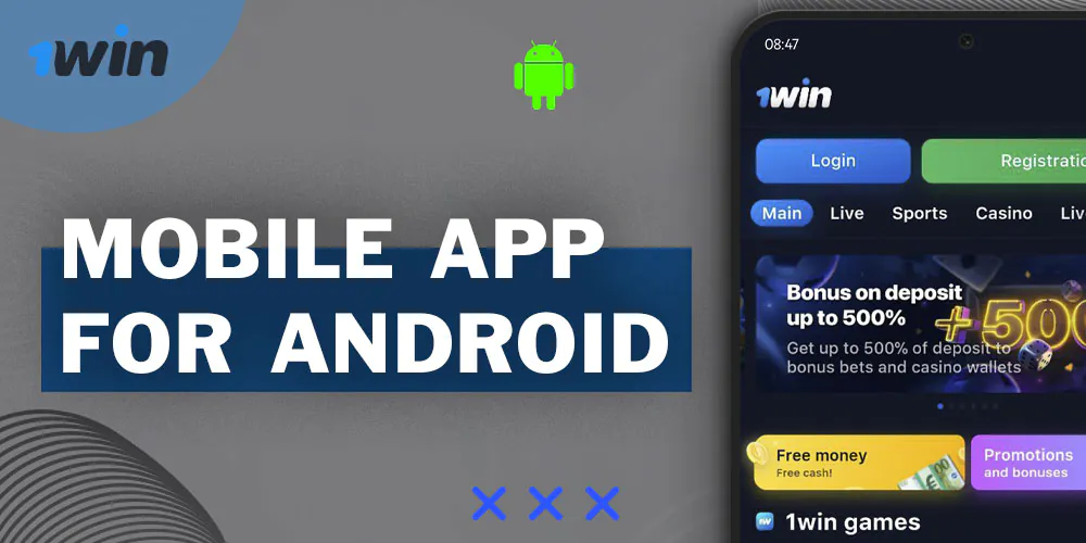 The 1Win smartphone application is accessible on the Android operating system.